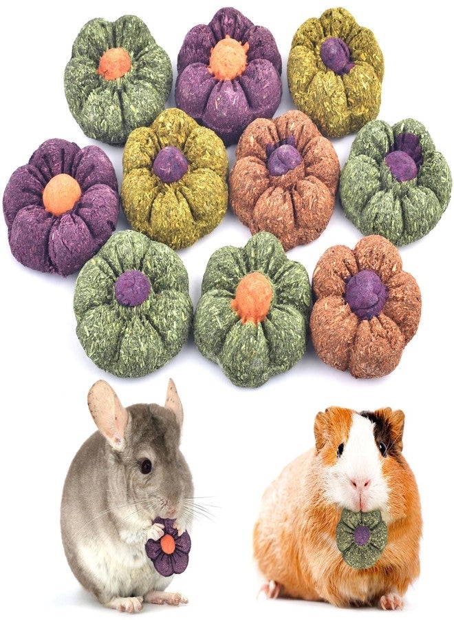 ERKOON Rabbit Chew Toys, 10PCS 1.77“ Timothy Grass Treats Small Animal Molar Toys for Guinea Pig Hamster Bunny Chinchilla Gerbil, Handmade Rabbit Chews and Treats - Image 1